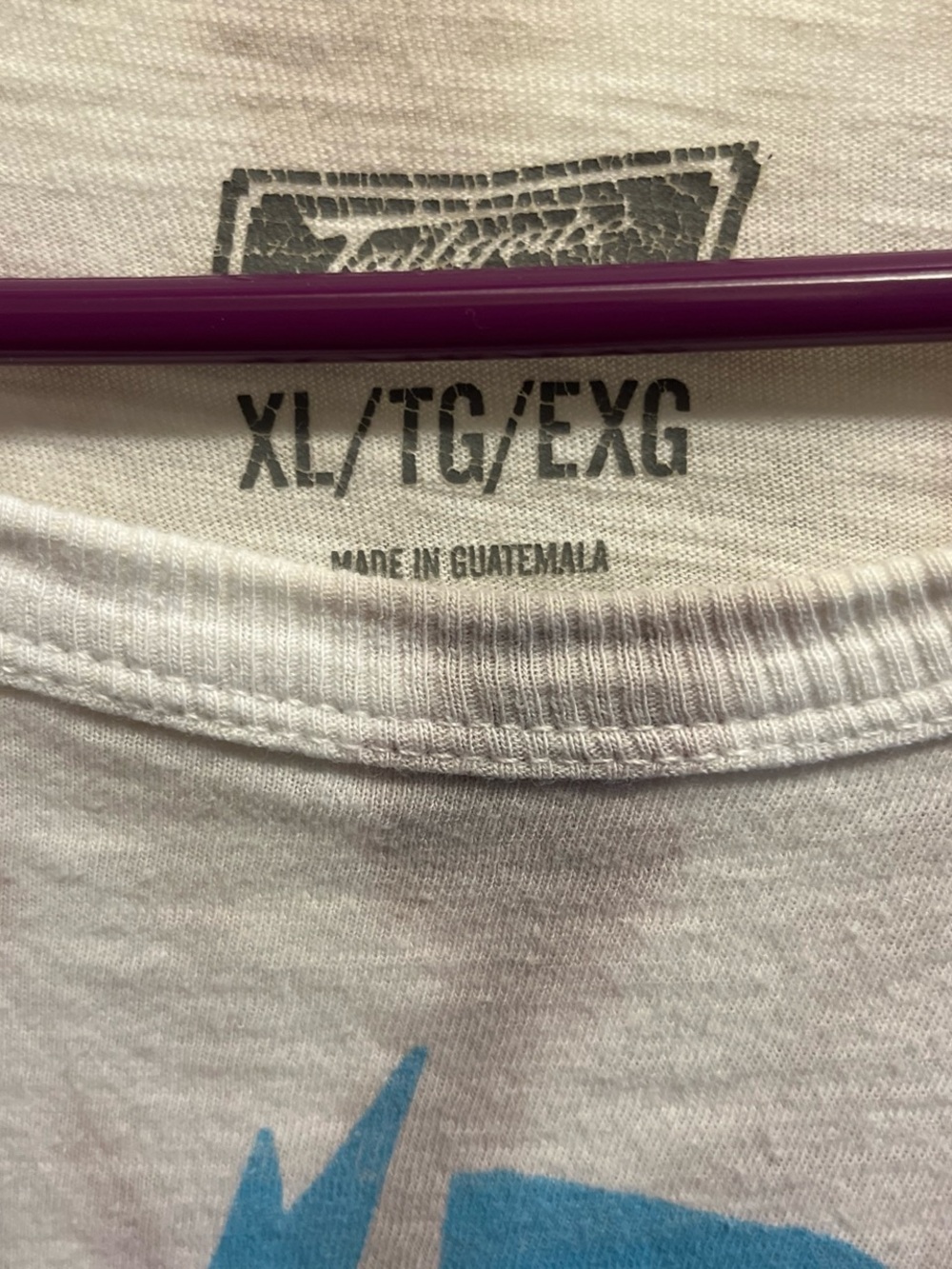 AC/DC White Tee with Blue Graphic - Picture 2 of 3